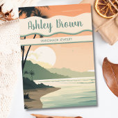 ボホビーチテラコッタイヤリングジュエリーディスプレイシック 名刺