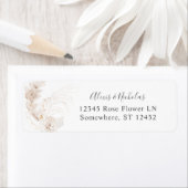 ボホビーチトロピカルベージュフローラ差出人住所2 ラベル (インサイチュ)