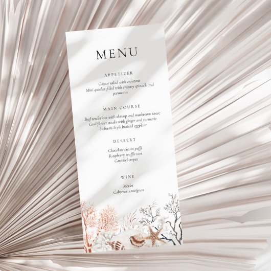 ボホビーチニュートラルコーラルリーフメニュー メニュー