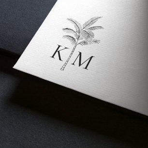 ボホビーチパームツリーモノグラム ラバースタンプ