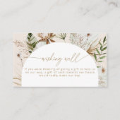 ボホビーチブライダルシャワーの願い エンクロージャーカード (正面)