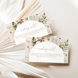 ボホビーチブライダルシャワーの願い エンクロージャーカード