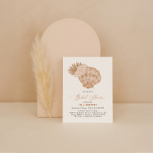 ボホビーチブライダルシャワー彼女はYes招待状