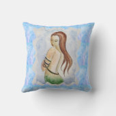 ボホビーチブルー海マーメイドウォーター色 クッション (裏面)