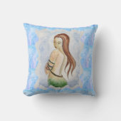 ボホビーチブルー海マーメイドウォーター色 クッション (正面)