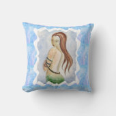 ボホビーチブルー海マーメイドウォーター色 クッション (正面)