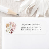 ボホビーチホワイトフローラ差出人住所ラベル ラベル (インサイチュ)