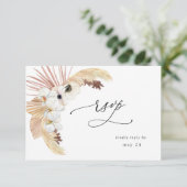 ボホビーチホワイトフローラw食事RSVP 出欠カード (スタンド正面)