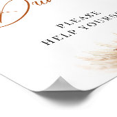 ボホビーチ熱帯テラコッタ銅ドリンクサイン ポスター (角)