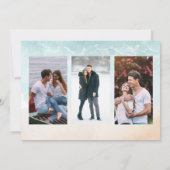 ボホビーチ結婚アーバーの3枚の写真 セーブザデート (裏面)