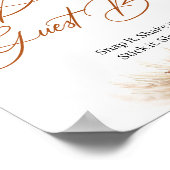 ボホビーチ銅フローラグリーンリーフォトゲストブック ポスター (角)