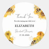 ボホビーブライダルシャワーサンキュー ラウンドシール (正面)