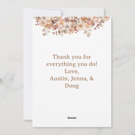 ボホビー水彩花カスタム母の日 シーズンカード (裏面)