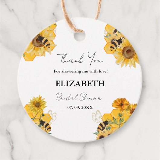 ボホビー ブライダルシャワー 感謝祭 フェイバータグ (正面)