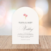 ボホピはっきりしたンクトレンディー野草アーチ結婚ズ 招待状