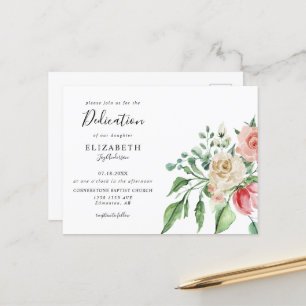 ボホピエレガントックローズウォーター色ベビー献身 ポストカード