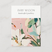 ボホピカラフルンクティール（緑がかった色）絵を描フローライヤリング 名刺 (正面)