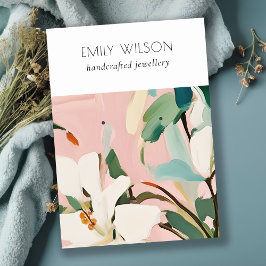 ボホピカラフルンクティール（緑がかった色）絵を描フローライヤリング 名刺