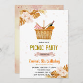 ボホピクニックのお茶のパーティーの招待状 招待状 (正面/裏面)