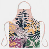 ボホピンクとネイビー エプロン (正面)