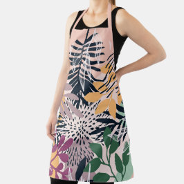 ボホピンクとネイビー エプロン