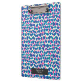 ボホピンクとブルーのブラシストローク クリップボード (左)