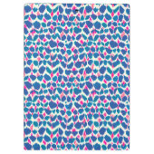 ボホピンクとブルーのブラシストローク クリップボード (裏面)