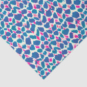 ボホピンクとブルーのブラシストローク 薄葉紙 (詳細)