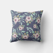 ボホピンクと緑と紫色の背中 クッション (裏面)