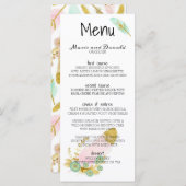 ボホピンクと金ゴールドの羽 メニュー (正面/裏面)