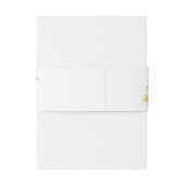 ボホピンクと金ゴールドの羽 招待状ベリーバンド (裏面例)