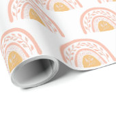 ボホピンクのレインボーパターン ラッピングペーパー (ロールコーナー)