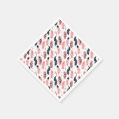ボホピンクの羽 スタンダードカクテルナプキン (角)