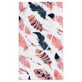 ボホピンクの羽 スモールペーパーバッグ (裏面)