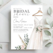 ボホピンクの花と緑のブライダルシャワー