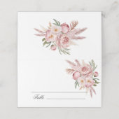 ボホピンクの花パンパスグラス結婚ズ座席表 プレイスカード (外部開封)