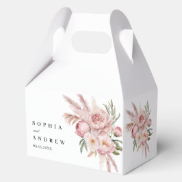 ボホピンクの花パンパスグラス結婚ズ フェイバーボックス