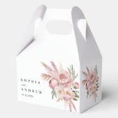 ボホピンクの花パンパスグラス結婚ズ フェイバーボックス (裏面)