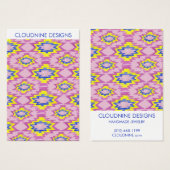 ボホピンクイヤリングネックレスジュエリーディスプレイカード (正面&裏面)