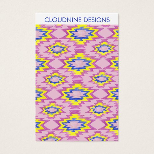 ボホピンクイヤリングネックレスジュエリーディスプレイカード (正面)