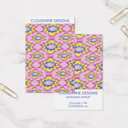 ボホピンクイヤリングネックレスジュエリーディスプレイカード (オフィス)