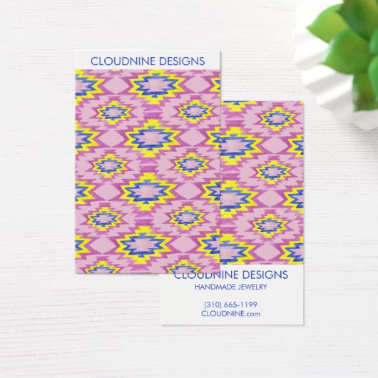 ボホピンクイヤリングネックレスジュエリーディスプレイカード (デスク)