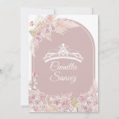 ボホピンクエレガントクダスティキンセニェラ招待状 招待状 (裏面)