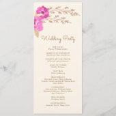 ボホピンクオーキッドフローラアイボリー結婚ズ プログラム (裏面)