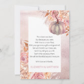 ボホピンクカボチャ | Pampas Grass Girl Baby Shower サンキューカード (裏面)