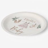 ボホピンクガール赤ちゃん服 ペーパープレート (アングル)