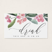 ボホピンクキリストトーン開花結婚ズ飲料チケット (正面)