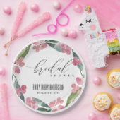 ボホピンククリストサンザクティ開花ブライダルシャワー ペーパープレート (パーティー)