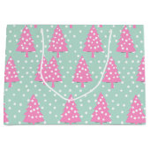 ボホピンククリスマスツリー ラージペーパーバッグ (正面)