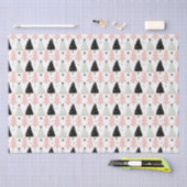 ボホピンクグリーンブラッククリスマスツリーホリデークリスマス 薄葉紙 (クラフト)